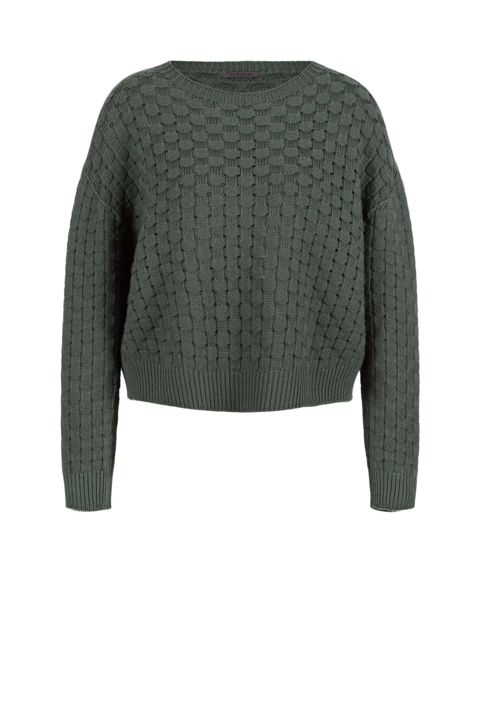 Pullover 525 Green Pure merino wool