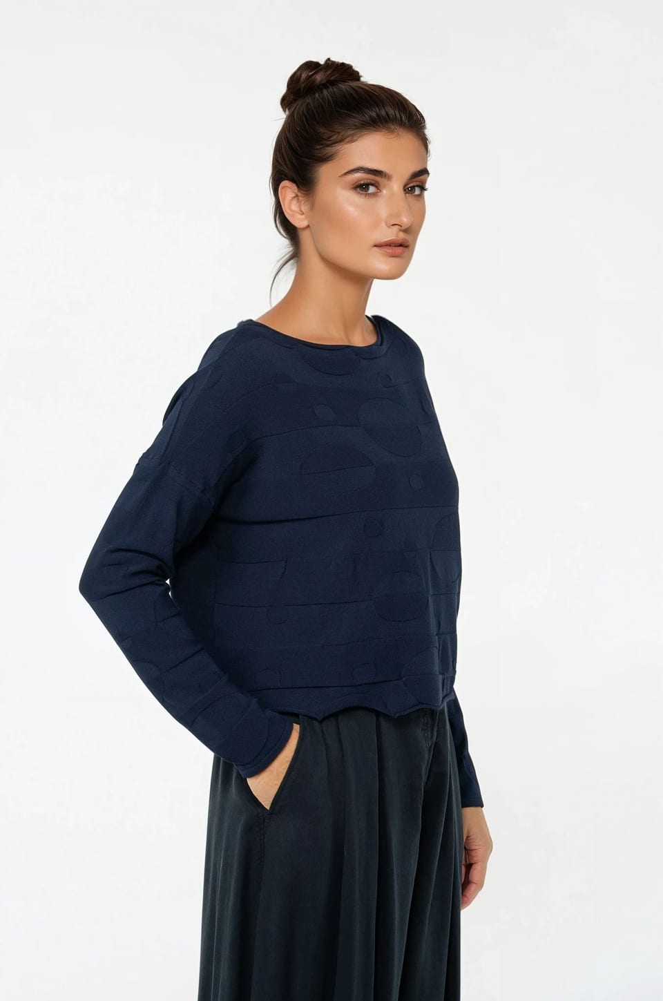 Pullover 529 - Viscose blend - 480MIDNIGHT - 10250713030