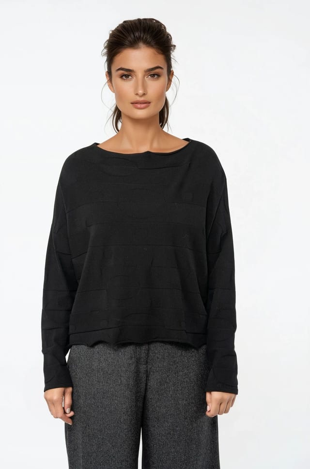 Pullover 529 - Viscose blend - 990BLACK - 10250713030