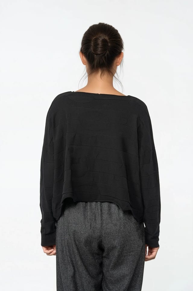 Pullover 529 - Viscose blend - 990BLACK - 10250713030