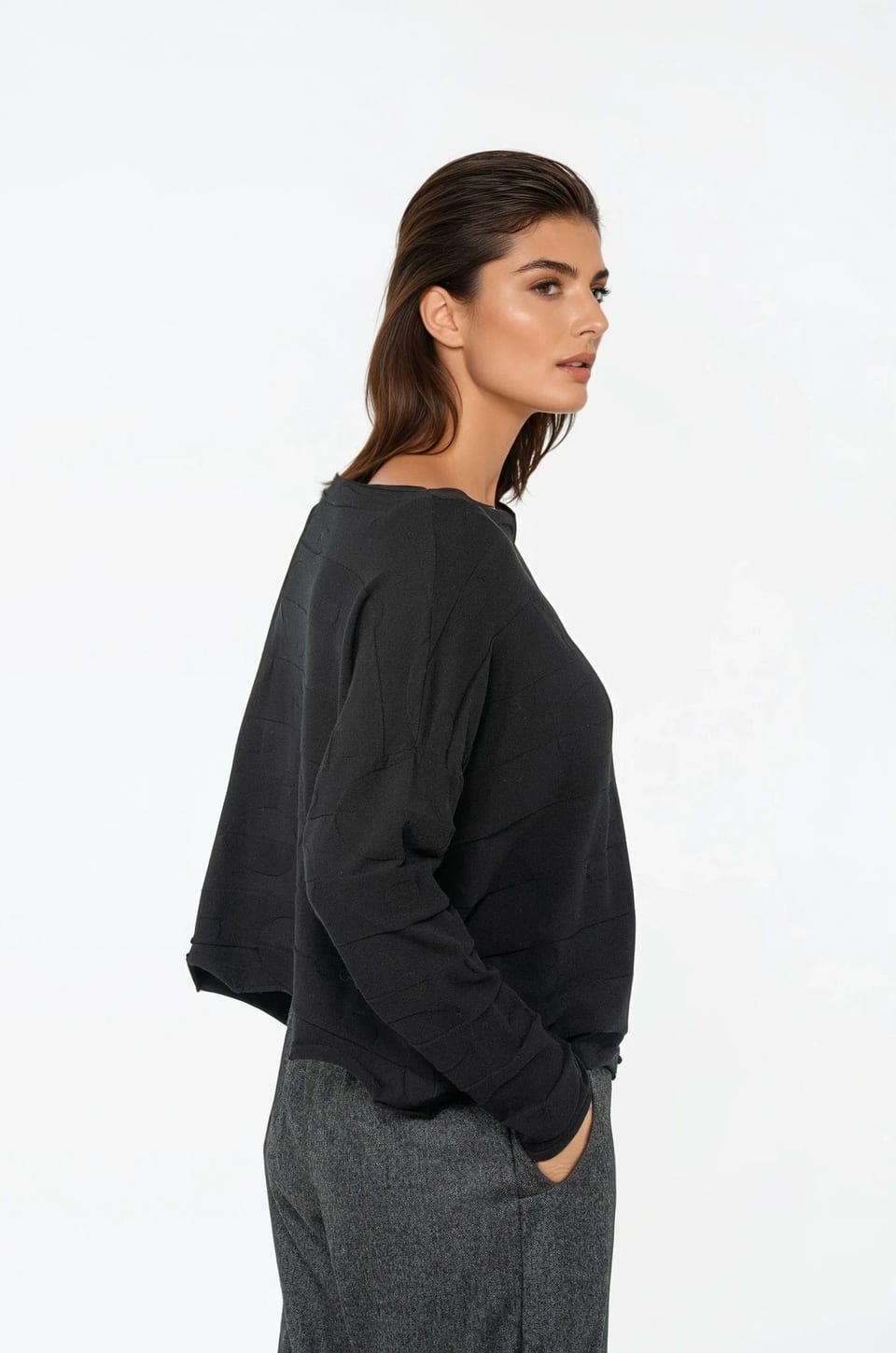 Pullover 529 - Viscose blend - 990BLACK - 10250713030