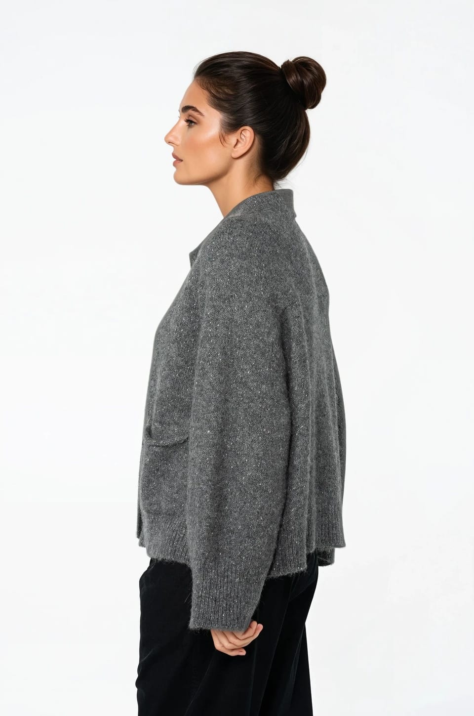 Jacket 515 - Cotton-alpaca blend - 990BLACK - 10250713032