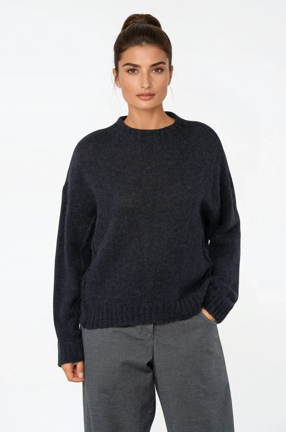 Pullover 532 - Alpaca virgin wool blend - 490NAVY - 10250713036