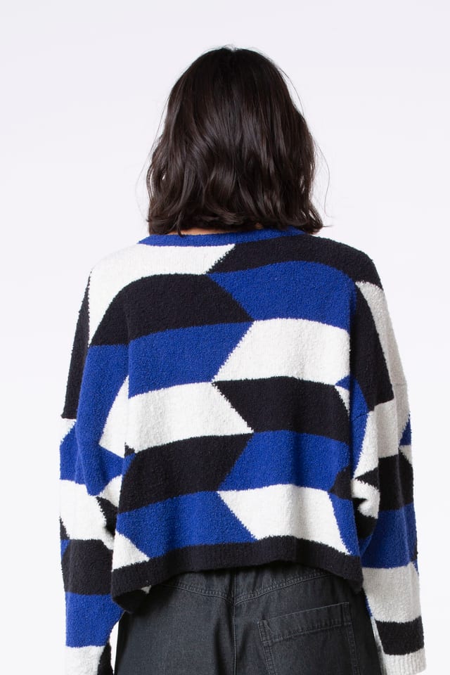 Pullover 533 - Bouclé cotton blend - 460CLEMATIS - 10250713037