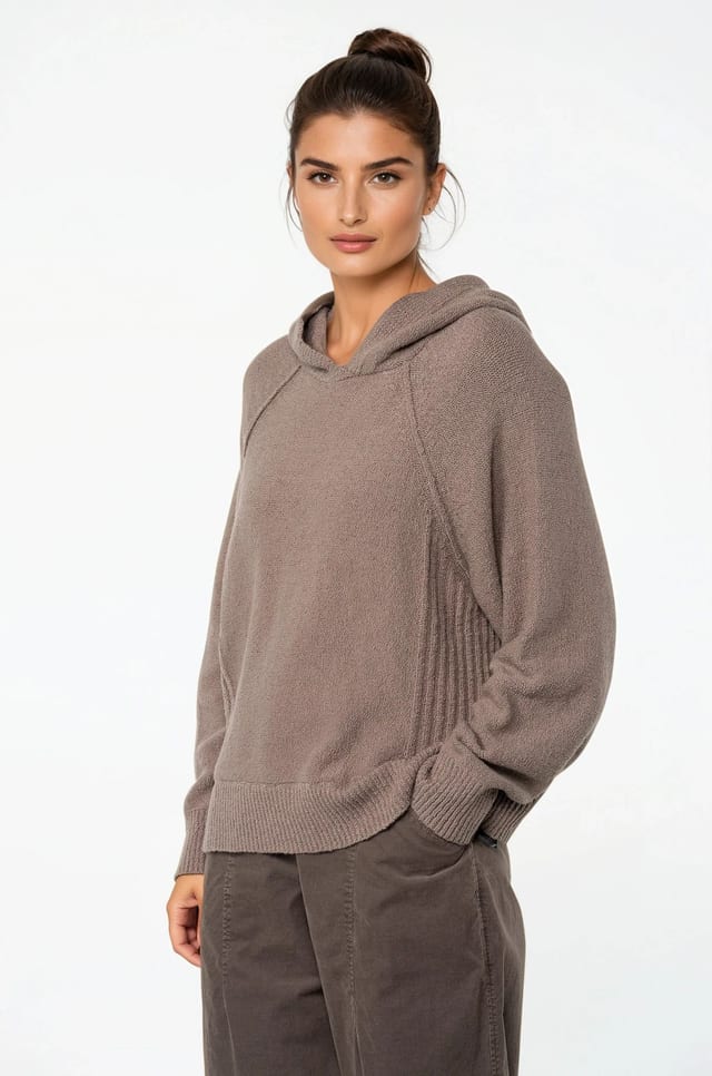 Pullover 534 - Bouclé organic cotton blend - 870TAUPE - 10250713038