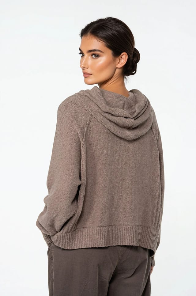 Pullover 534 - Bouclé organic cotton blend - 870TAUPE - 10250713038