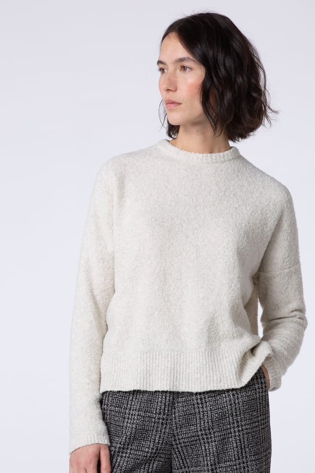 Pullover 535 - Bouclé Baumwollmischung - 120ECRU - 10250713039
