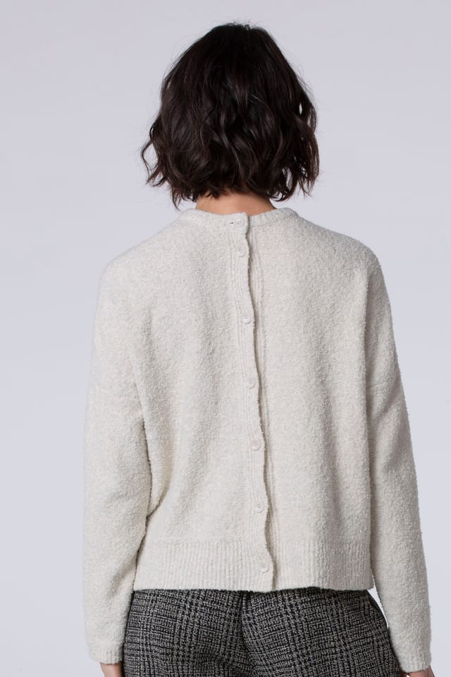 Pullover 535 - Bouclé Baumwollmischung - 120ECRU - 10250713039