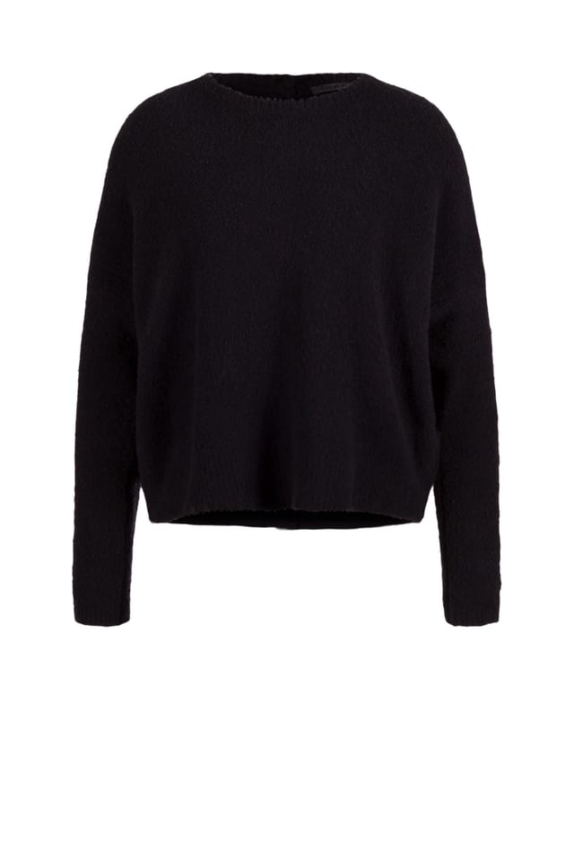 Pullover 535 - Bouclé Baumwollmischung - 990BLACK - 10250713039