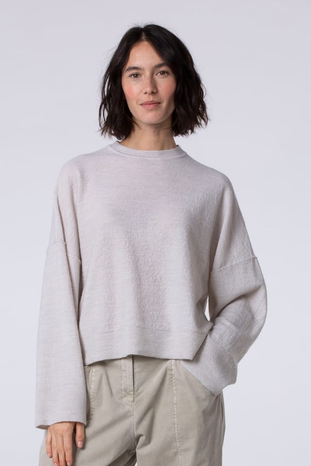 Pullover 537 - 100% merino wool - 120ECRU - 10250713042