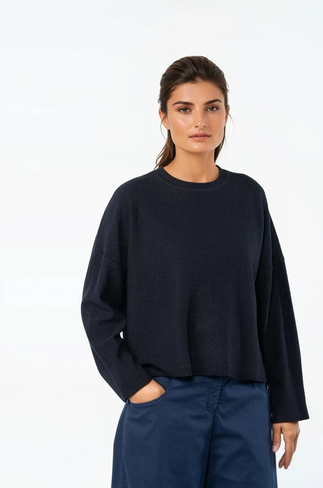 Pullover 537 - 100% Merinowol - 490NAVY - 10250713042