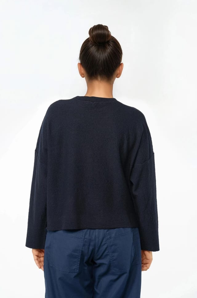 Pullover 537 - 100% Merinowol - 490NAVY - 10250713042
