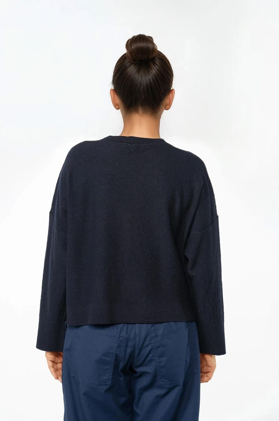 Pullover 537 - 100% merino wool - 490NAVY - 10250713042
