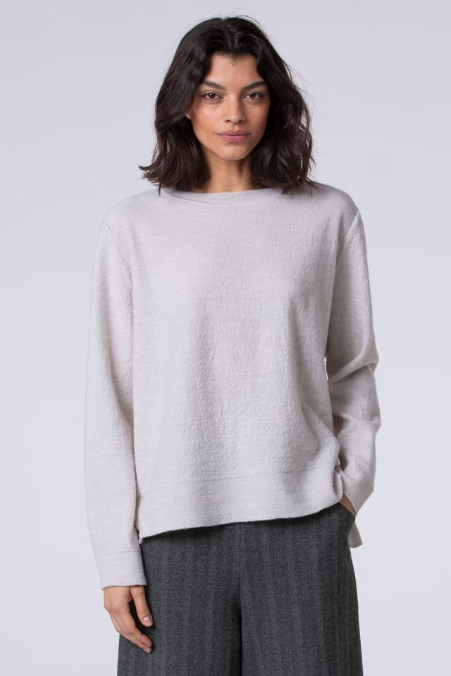 Pullover 538 - 100% merino wool - 120ECRU - 10250713043