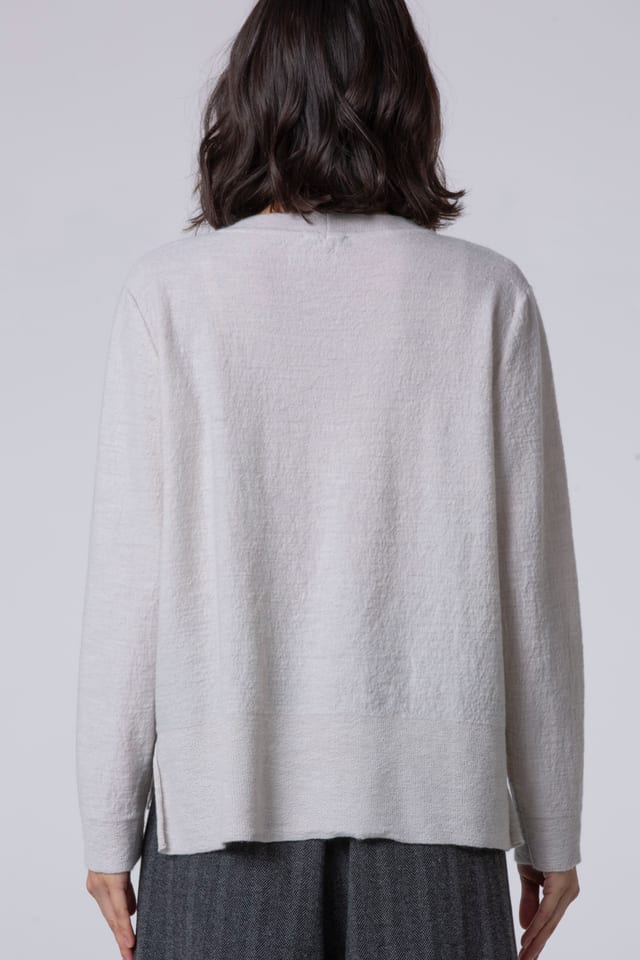 Pullover 538 - 100% merino wool - 120ECRU - 10250713043