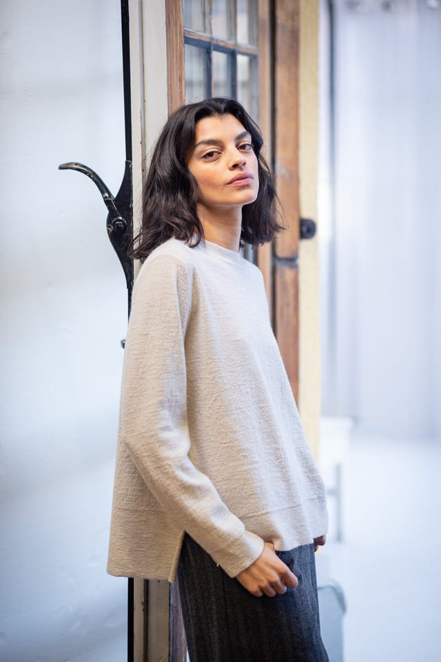 Pullover 538 - 100% merino wool - 120ECRU - 10250713043
