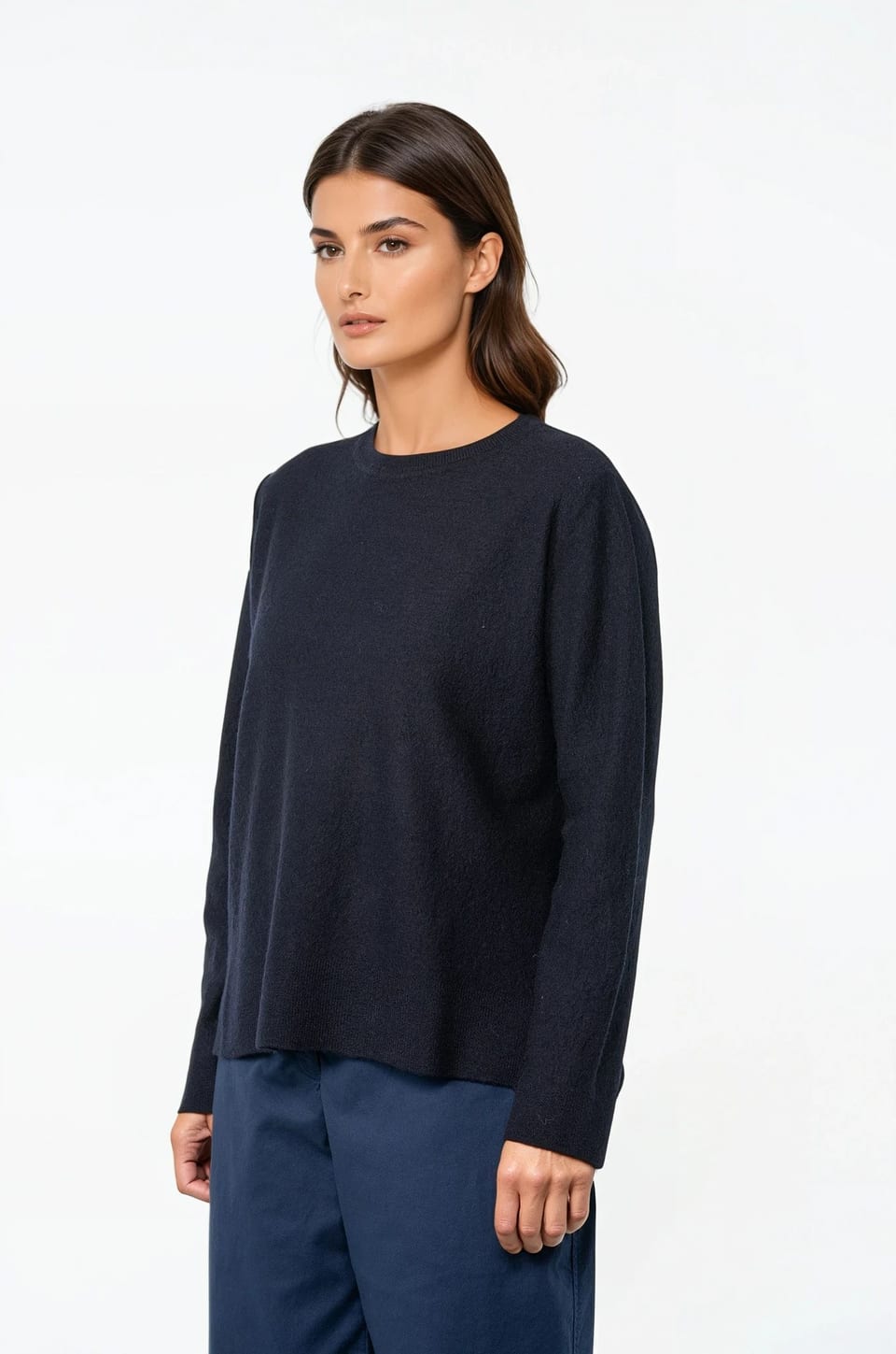 Pullover 538 - 100% merino wool - 490NAVY - 10250713043