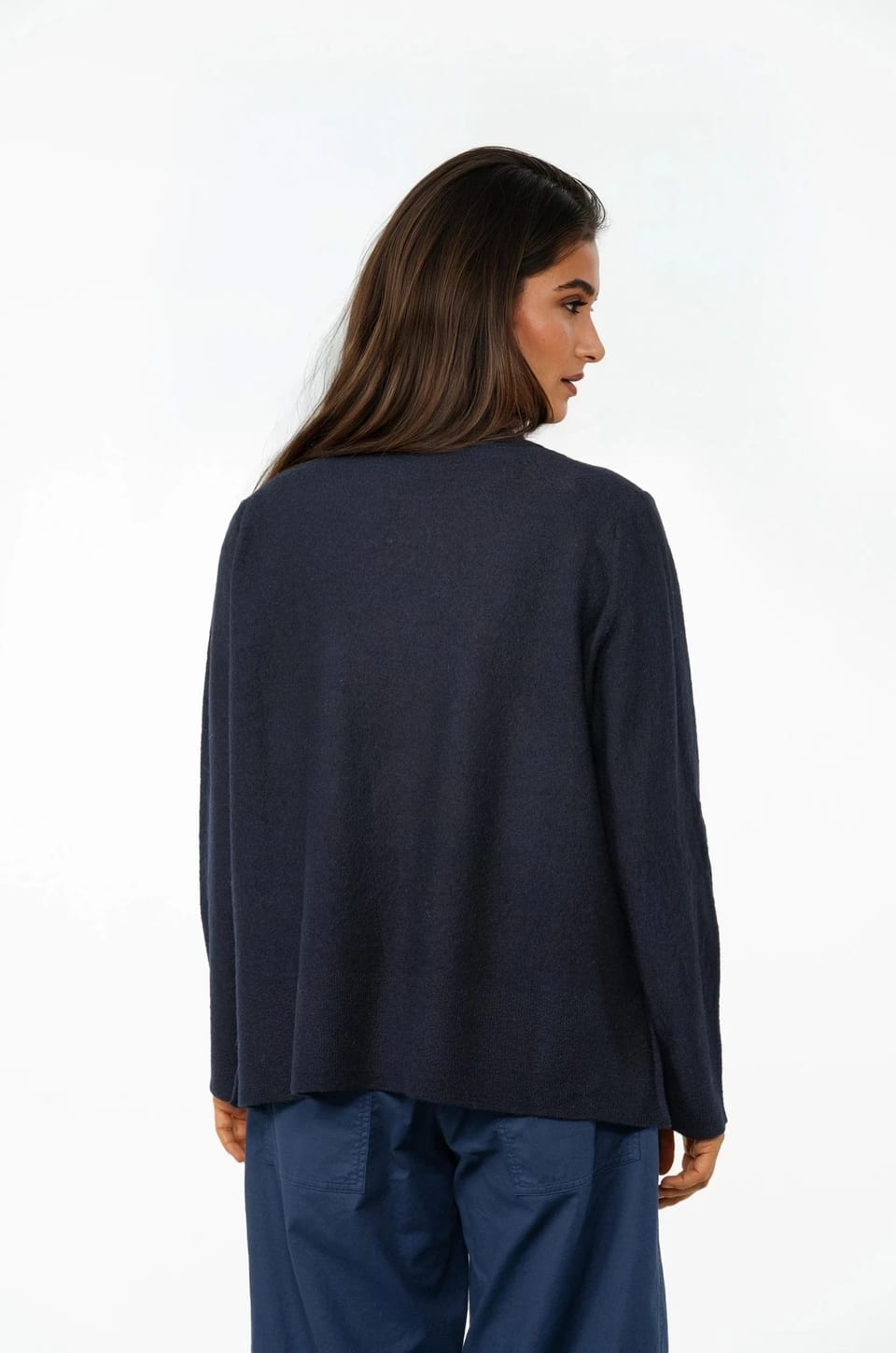 Pullover 538 - 100% merino wool - 490NAVY - 10250713043