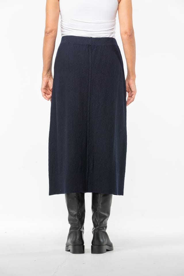 Skirt 503 - 100% merino wool - 490NAVY - 10250713044