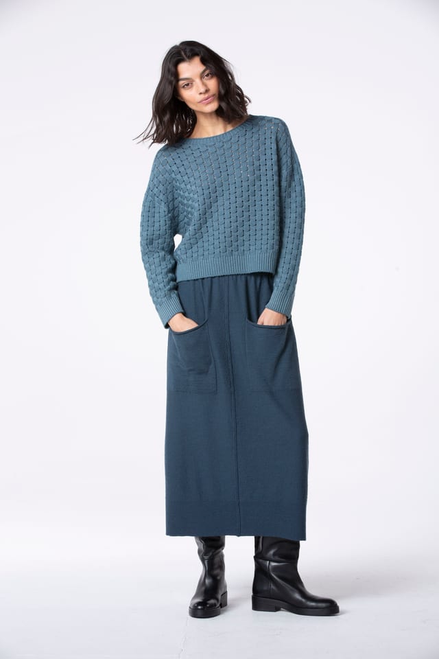 Skirt 503 - 100% merino wool - 560PACIFIC - 10250713044