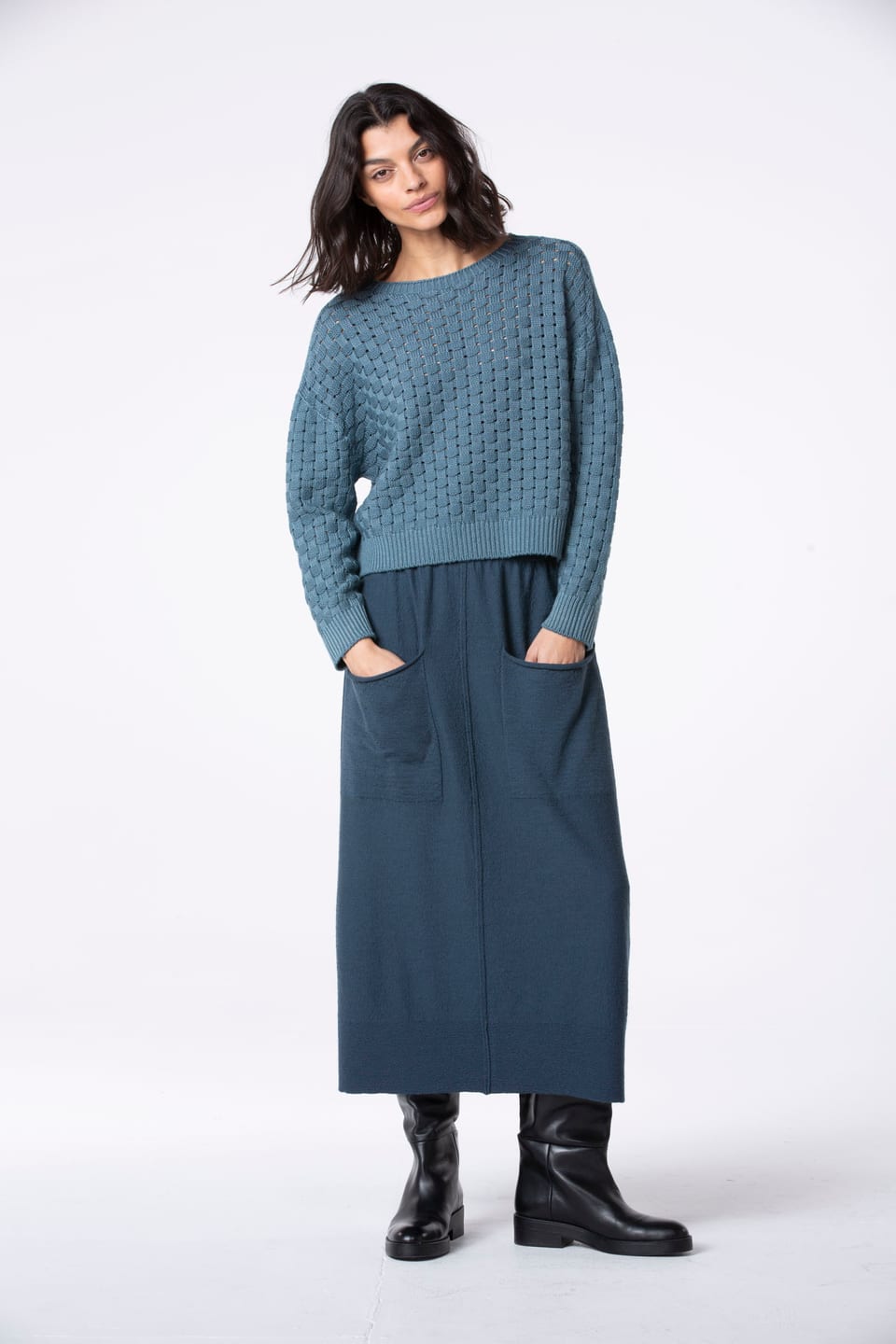 Skirt 503 - 100% merino wool - 560PACIFIC - 10250713044