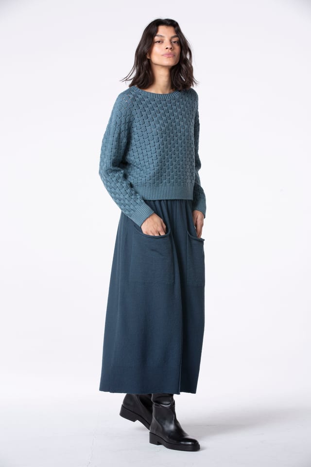 Skirt 503 - 100% merino wool - 560PACIFIC - 10250713044