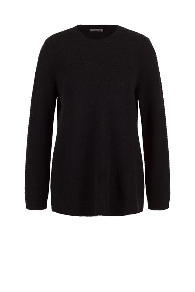 Pullover 542 - Bouclé Schurwollmischung - 990BLACK - 10250713047