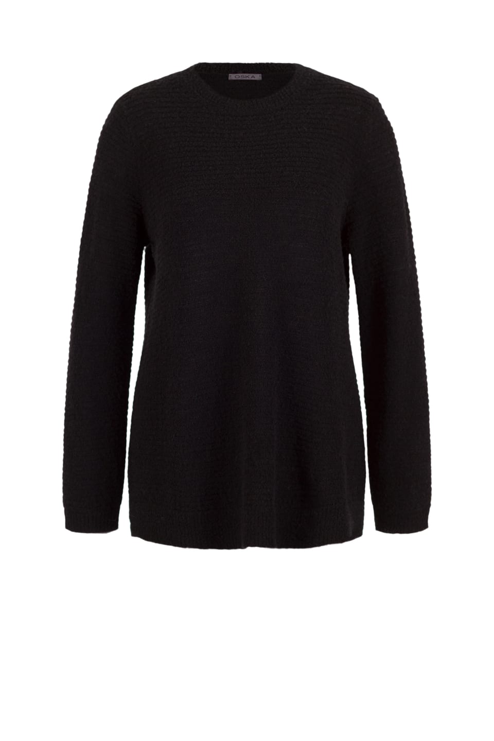 Pullover 542 - Bouclé virgin wool blend - 990BLACK - 10250713047