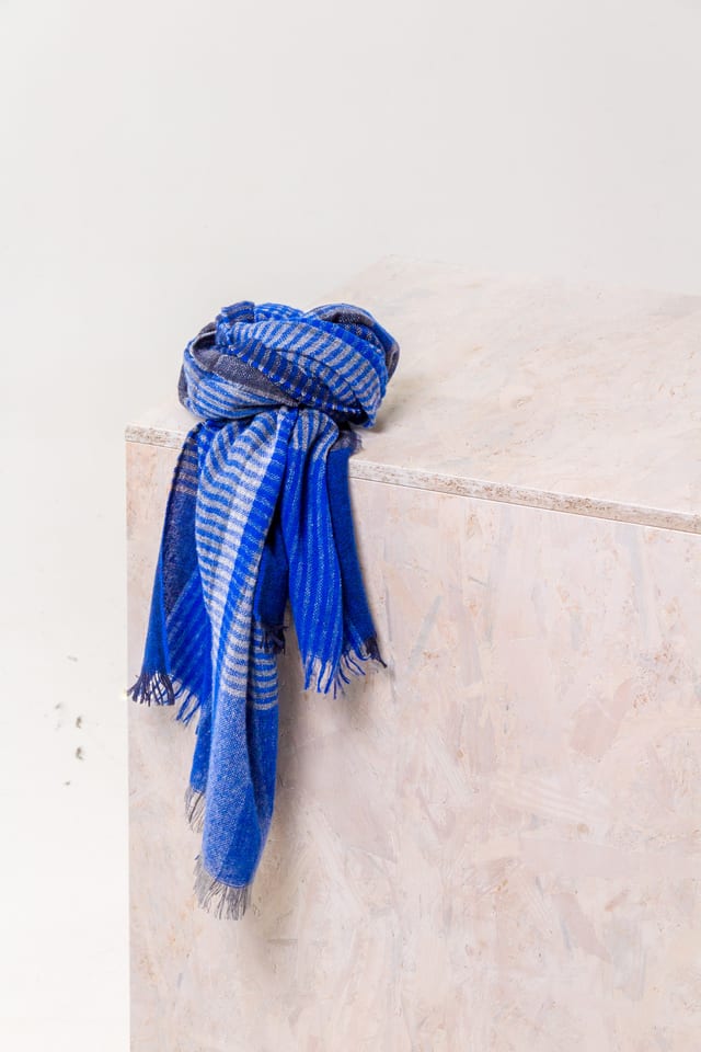 Scarf 502 - Virgin wool linen polyamide blend - 460CLEMATIS - 10250714002