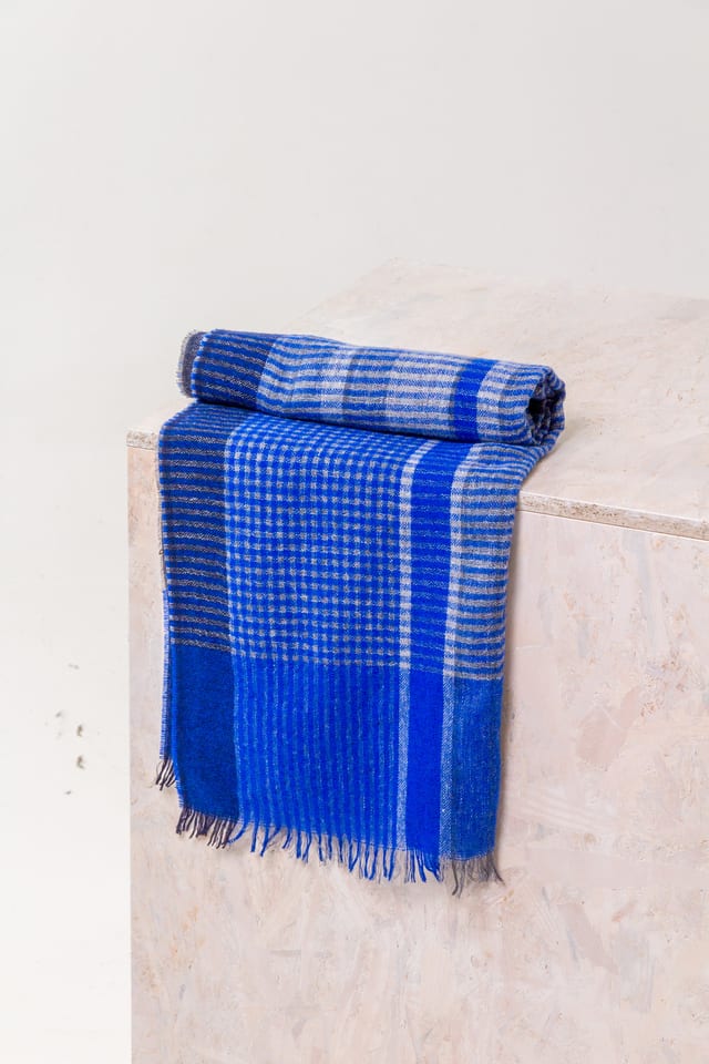 Scarf 502 - Virgin wool linen polyamide blend - 460CLEMATIS - 10250714002