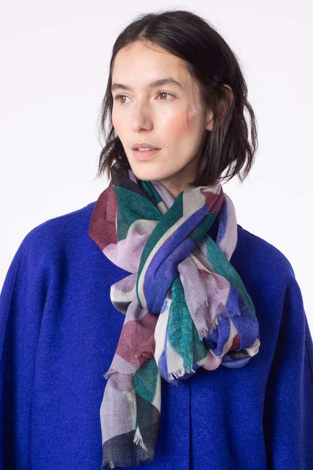 Scarf 505 - Modal-silk blend - 250REDWOOD - 10250714005