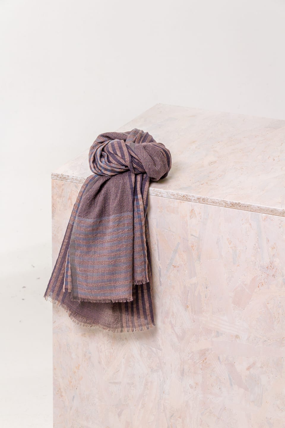 Scarf 510 - Wool-cotton blend - 870TAUPE - 10250714010