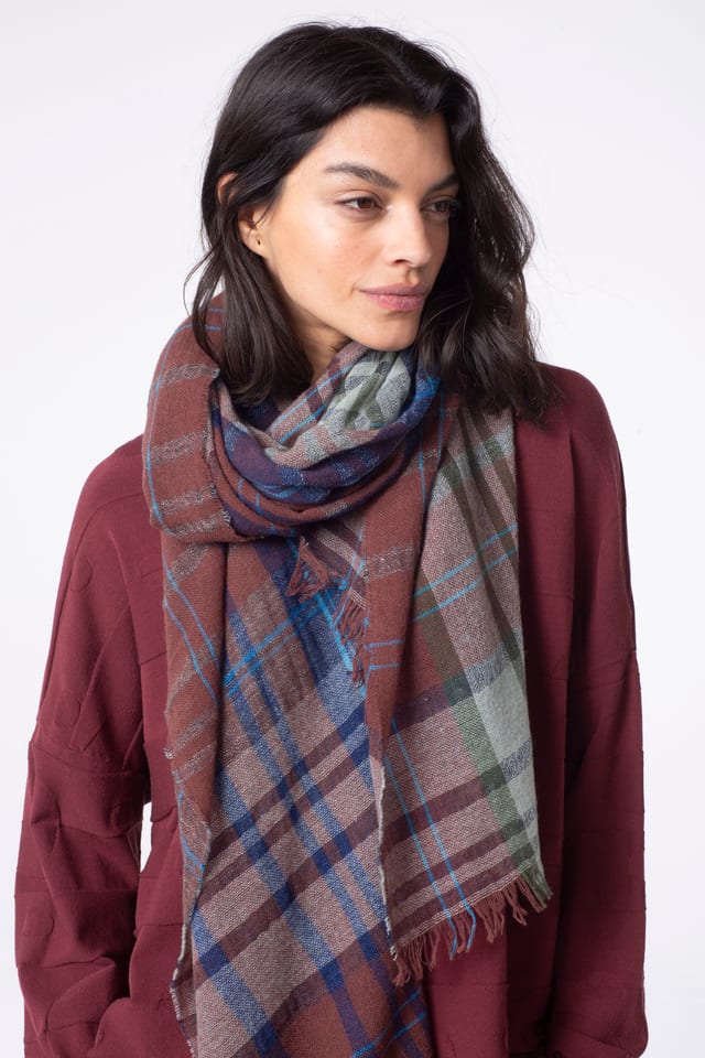 Scarf 513 - Virgin wool linen cashmere blend - 270TERRA - 10250714013
