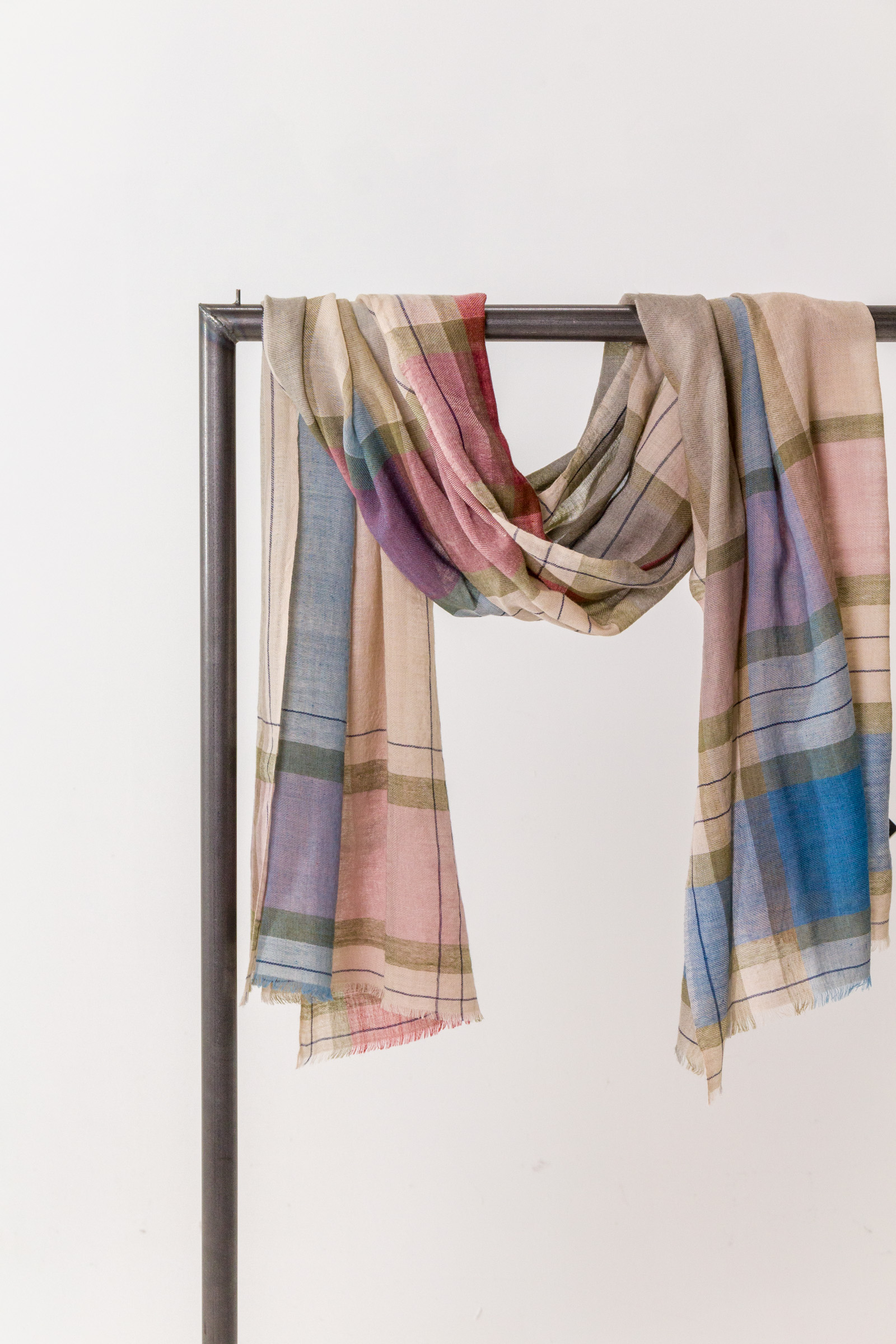 Schal 514 Blue Reine Wolle