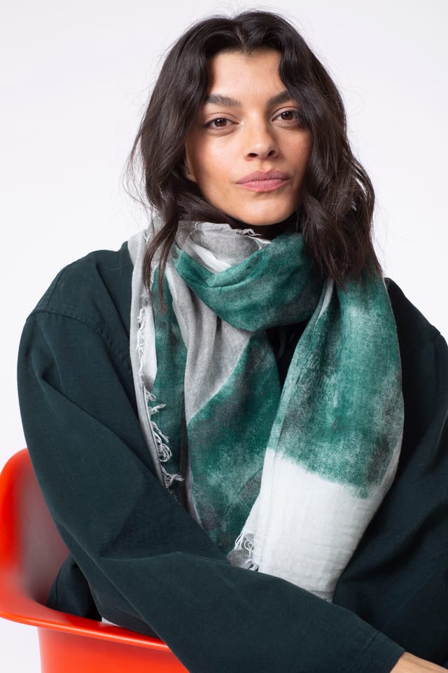 Scarf 516 - Lyocell-virgin wool blend - 680BOTTLE - 10250714016