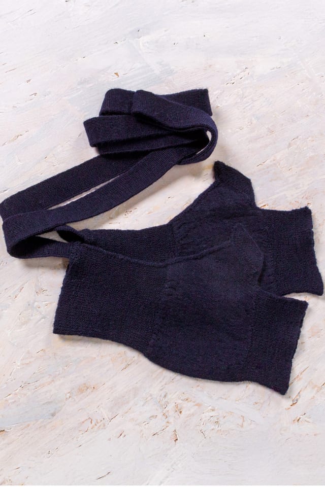Gloves 501 - 100% merino wool - 490NAVY - 10250714022