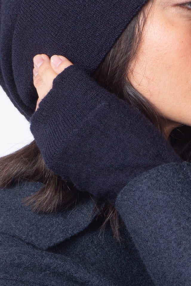 Gloves 501 - 100% merino wool - 490NAVY - 10250714022