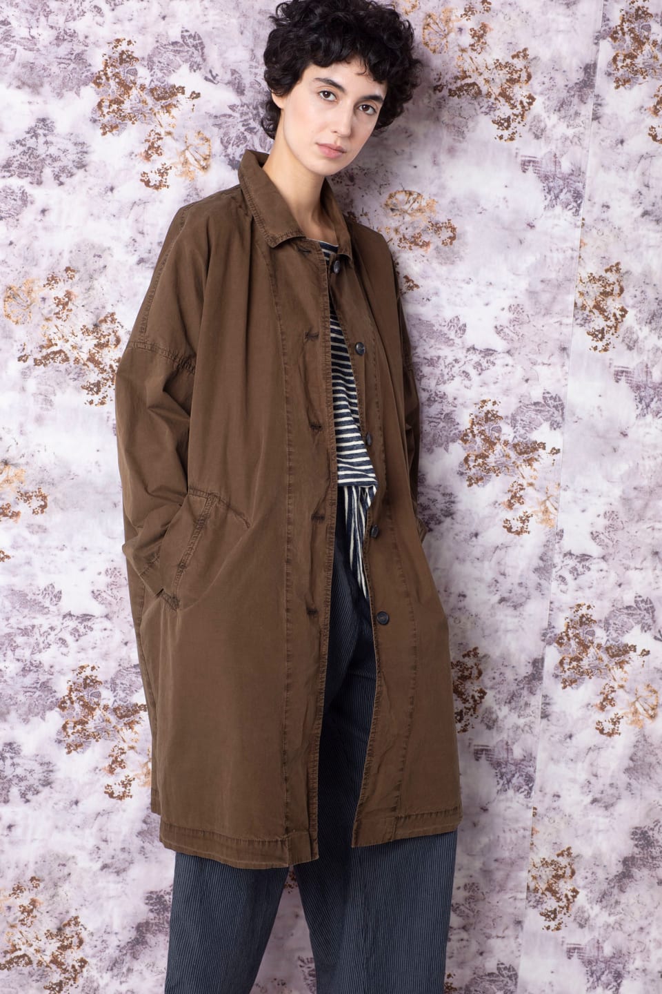 Kabát 501 - Cotton trench - 882LIQUEUR - 60250710018