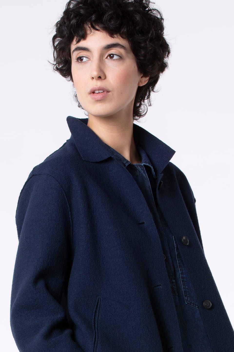 Bunda 503 - Lightweight boiled wool - 470NOCTURNE - 60250710020
