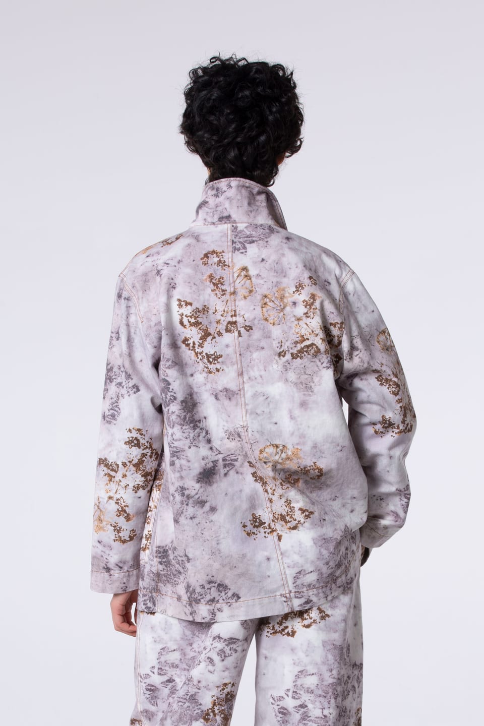 Bunda 504 wash - Botanical print on cotton twill - 330FEATHER - 60250710021
