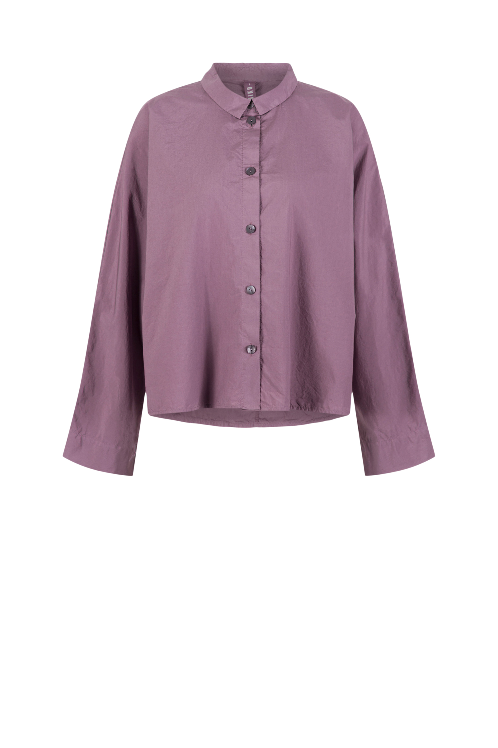Blouse 504 Purple Cotton poplin