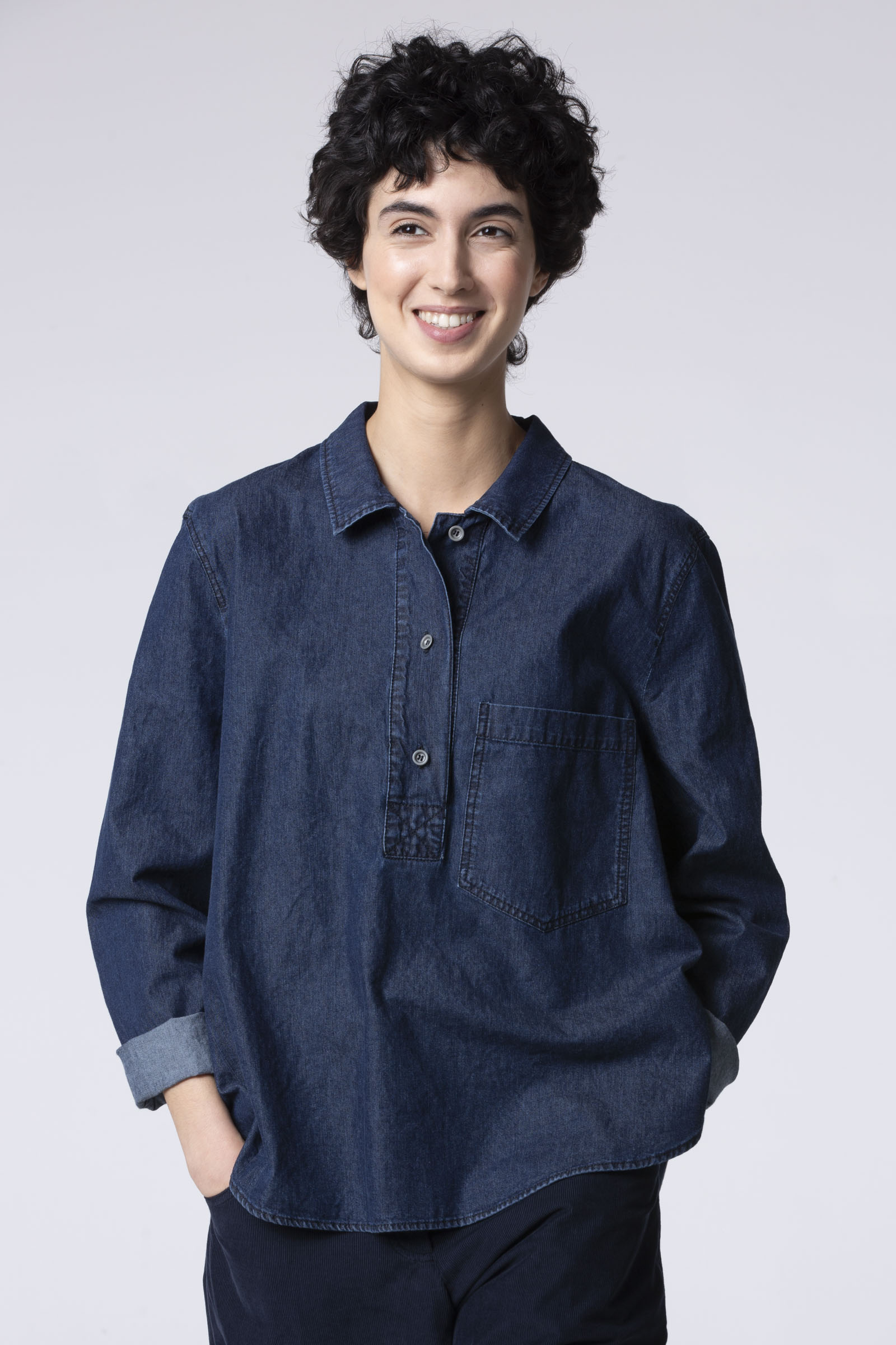 Blouse 506 wash Green Lightweight denim