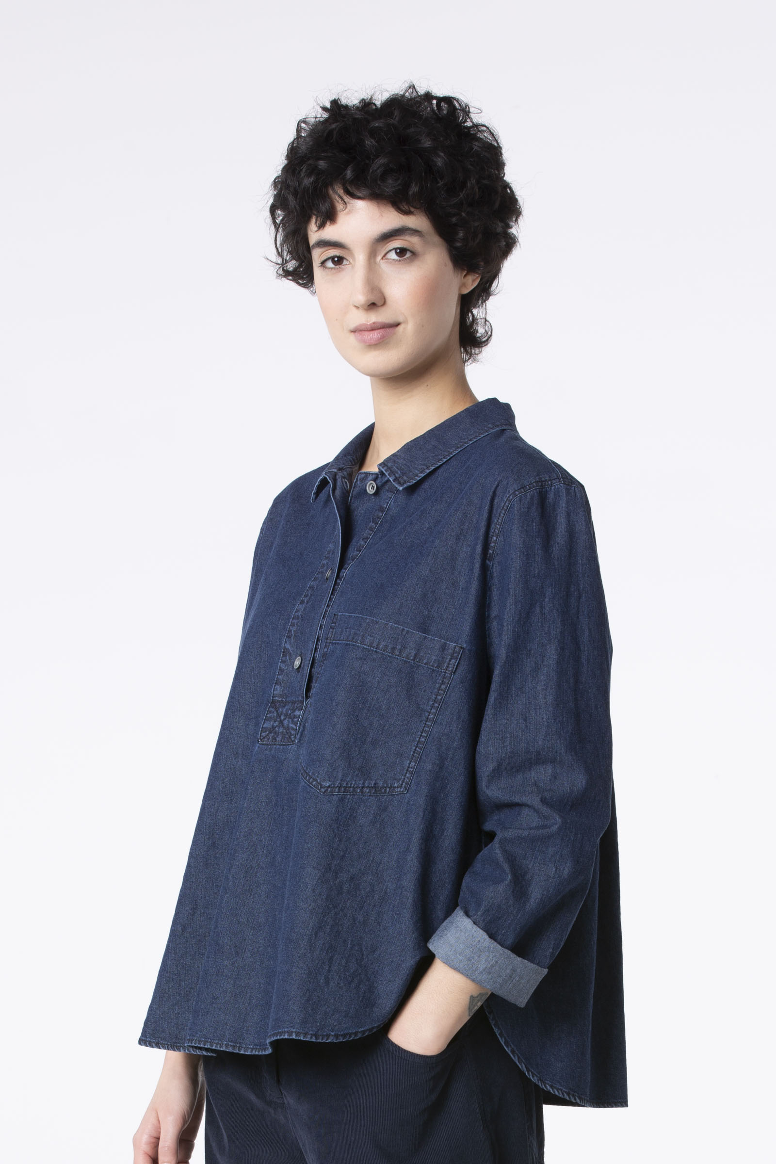 Blouse 506 wash Green Lightweight denim