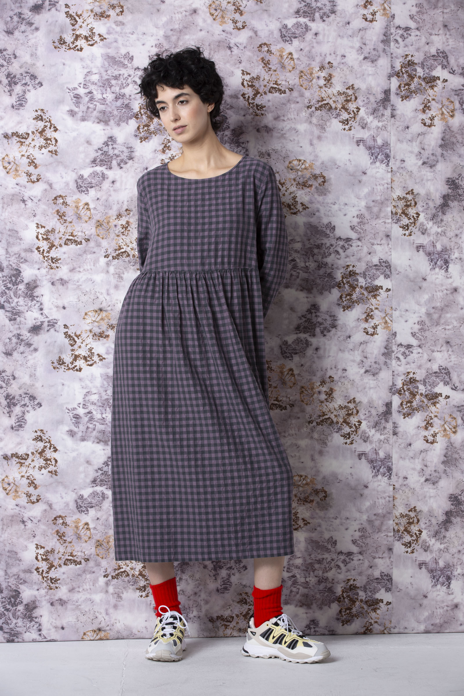 Kleid 506 wash Purple Baumwoll-Lyocell Mischung