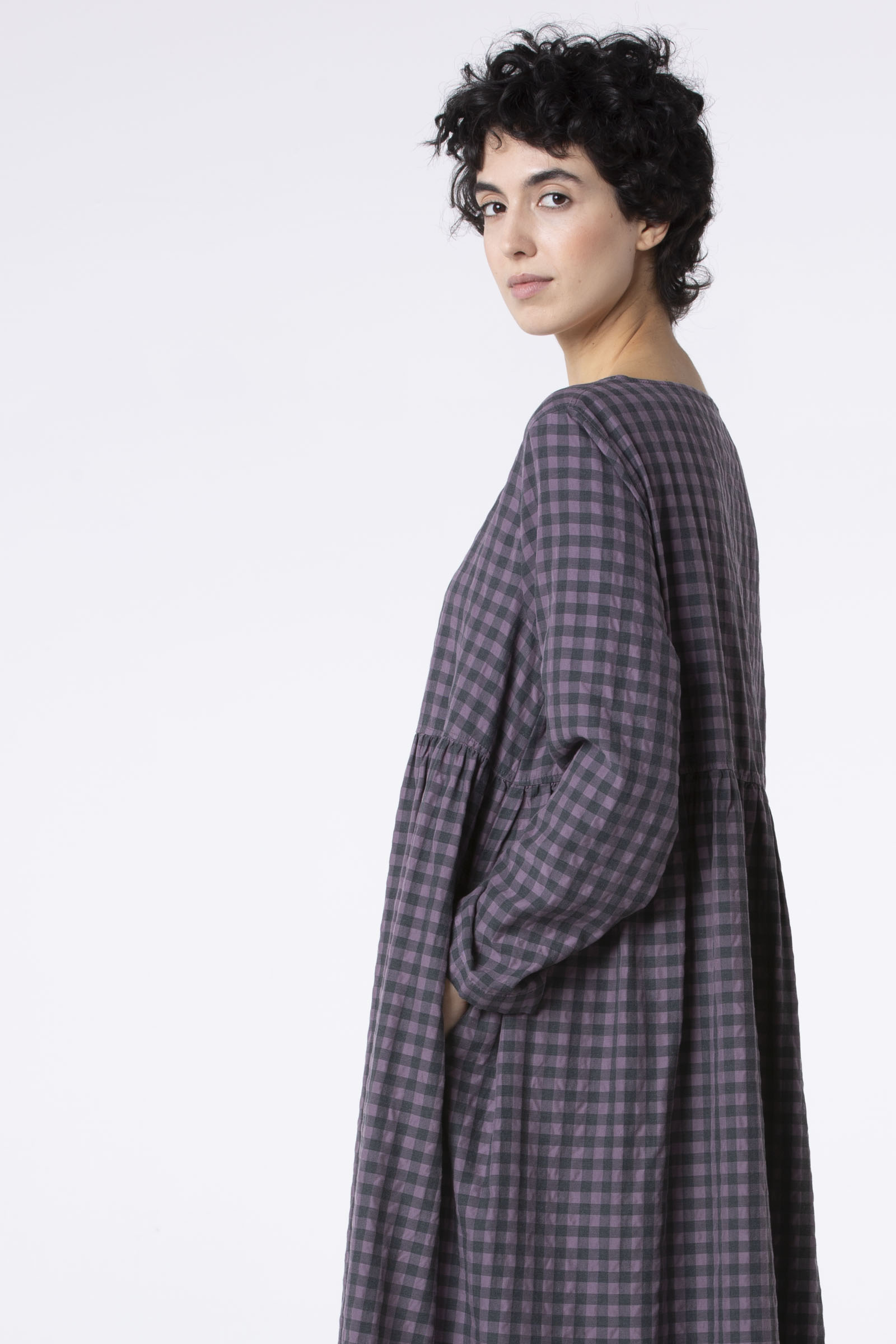 Kleid 506 wash Purple Baumwoll-Lyocell Mischung