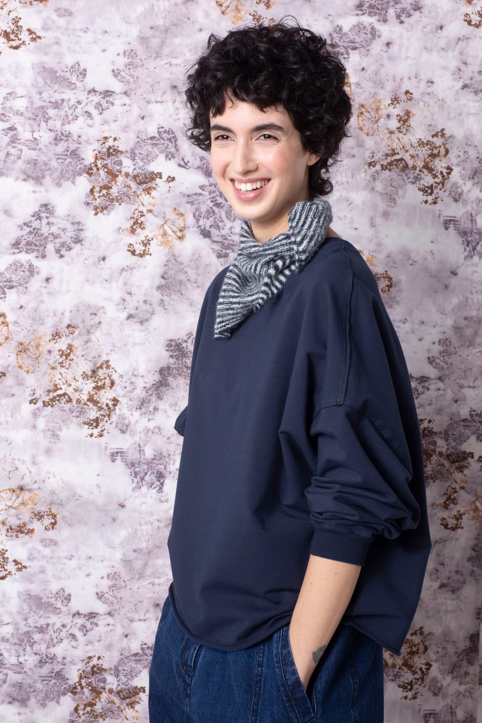 Pullover 511 - Cotton sweat with stretch - 470NOCTURNE - 60250710042