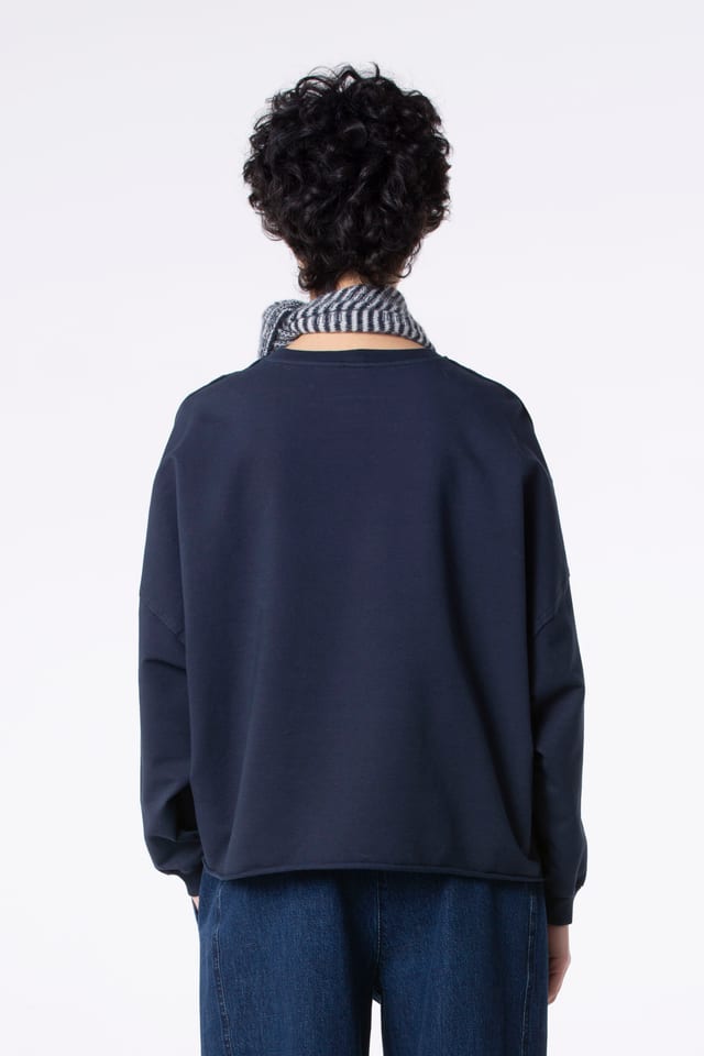 Pullover 511 - Cotton sweat with stretch - 470NOCTURNE - 60250710042