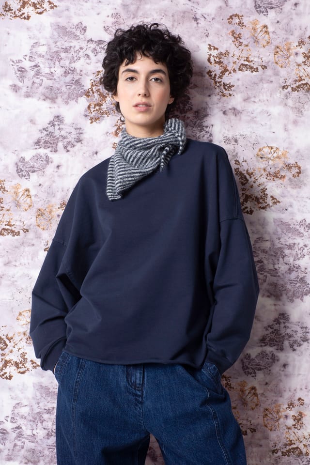 Pullover 511 - Cotton sweat with stretch - 470NOCTURNE - 60250710042