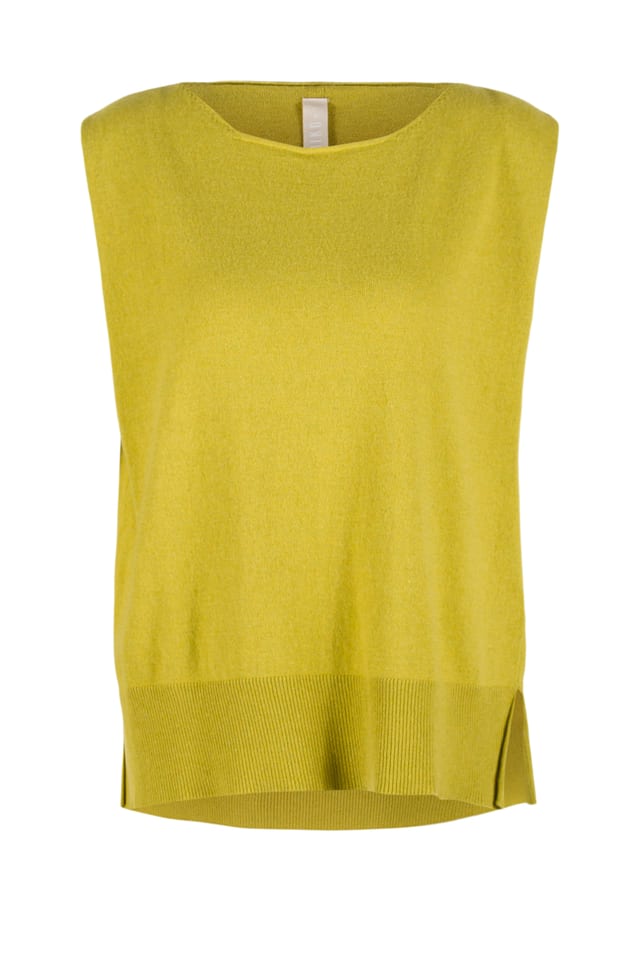 Slipover 501 - Wool viscose blend with cashmere - 130CANARY - 60250713006