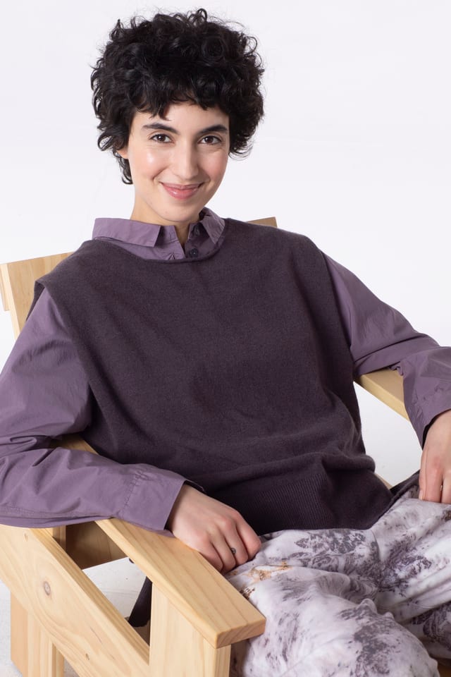 Slipover 501 - Wool viscose blend with cashmere - 360ASTER - 60250713006